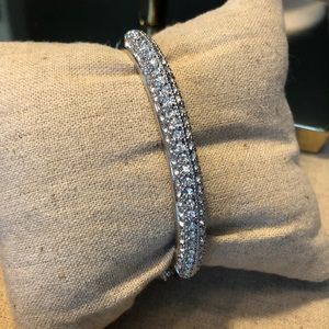 Lia Sophia Silver Crystal Bangle